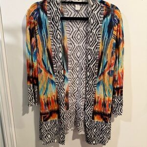 Chico's Multicolor Geometric Cardigan